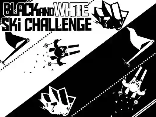 Black and White Ski Challenge — безплатна онлайн игра