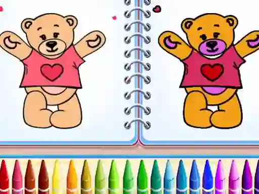 Cute Teddy Bear Colors — безплатна онлайн игра