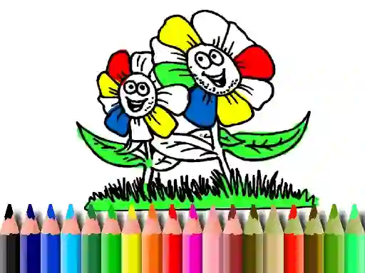 Back to School: Flowers Coloring — безплатна онлайн игра