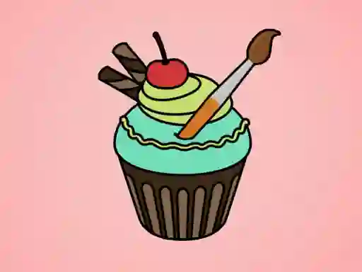 Yummy Cupcake Coloring — безплатна онлайн игра