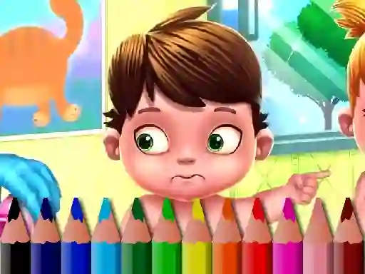 Back To School: Baby Coloring Book — безплатна онлайн игра