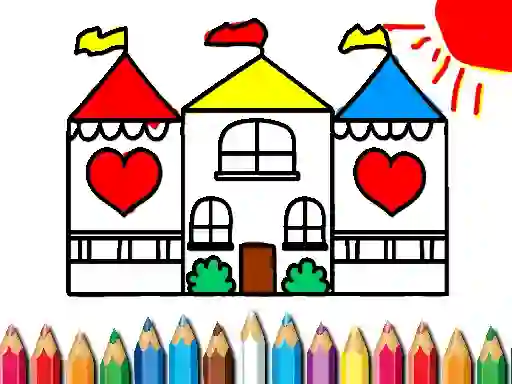 Back To School Coloring Book DOLL HOUS — безплатна онлайн игра