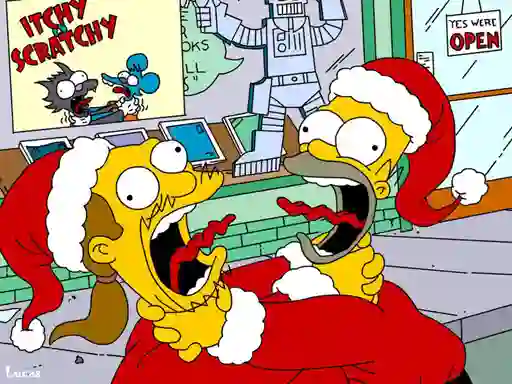 Simpsons Christmas Jigsaw Puzzle — безплатна онлайн игра