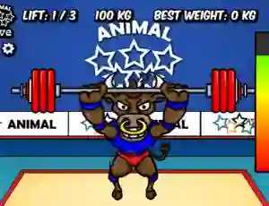 Animal Olympics Weight Lifting — безплатна онлайн игра