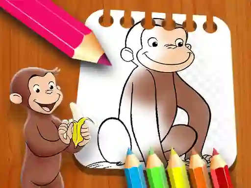 Curious George Coloring Book — безплатна онлайн игра