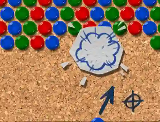 Pinboard Bubble Shooter — безплатна онлайн игра