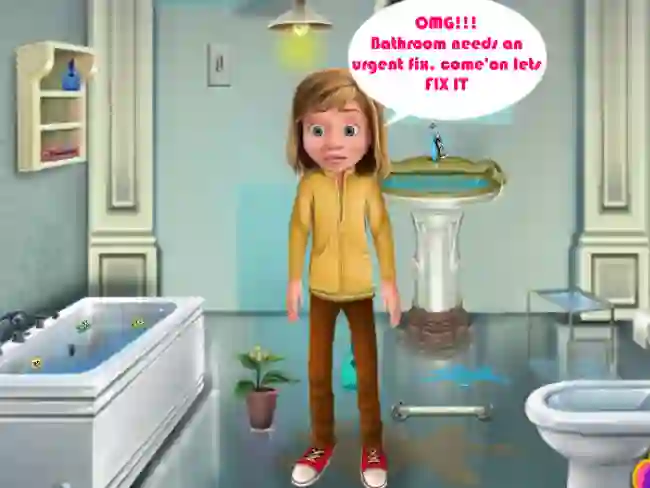 Riley Bathroom Cleaning — безплатна онлайн игра