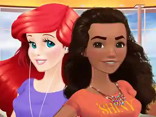 Ariel and Moana Princess on Vacation — безплатна онлайн игра