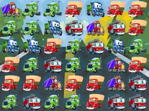 Cartoon Trucks Match 3 — безплатна онлайн игра