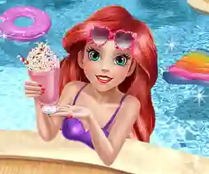 Mermaid Princess Pool Time — безплатна онлайн игра