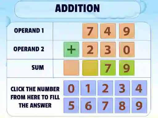 Addition Practice — безплатна онлайн игра
