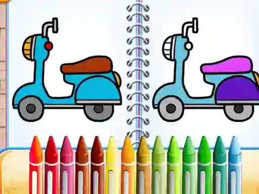 Cute Bike Coloring Book — безплатна онлайн игра