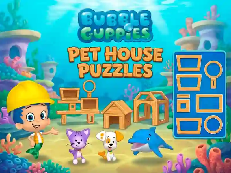 Bubble Guppies Pet House Puzzles — безплатна онлайн игра