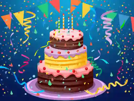 Birthday cake puzzle — безплатна онлайн игра