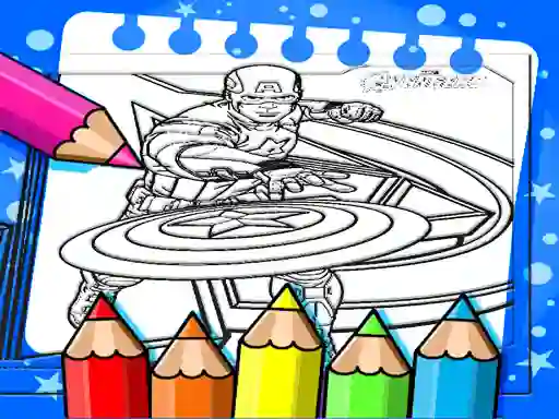 Captain America Coloring Book — безплатна онлайн игра