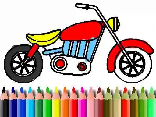 Back To School: Motorbike Coloring — безплатна онлайн игра
