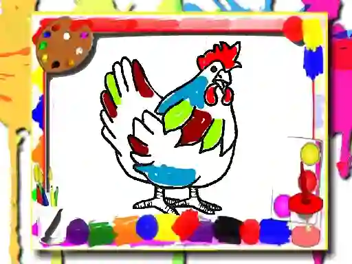 Chicken Coloring Book — безплатна онлайн игра