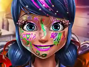 Dotted girl new year makeup — безплатна онлайн игра