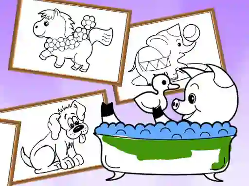 Cartoon Coloring for Kids Animals — безплатна онлайн игра