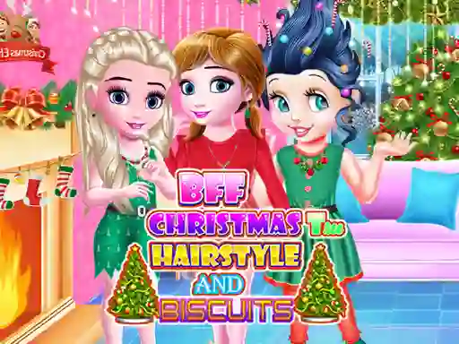 BFF Christmas Tree Hairstyle and Biscuits — безплатна онлайн игра