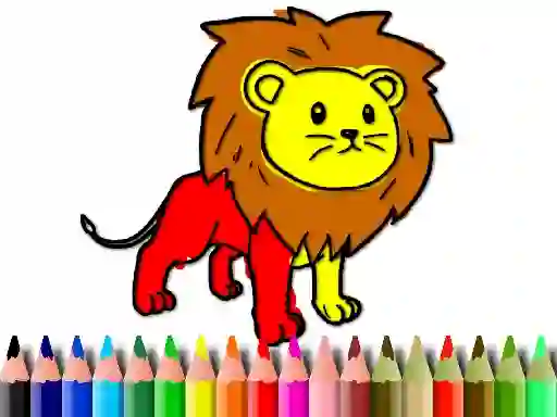 Back To School: Lion Coloring Book — безплатна онлайн игра