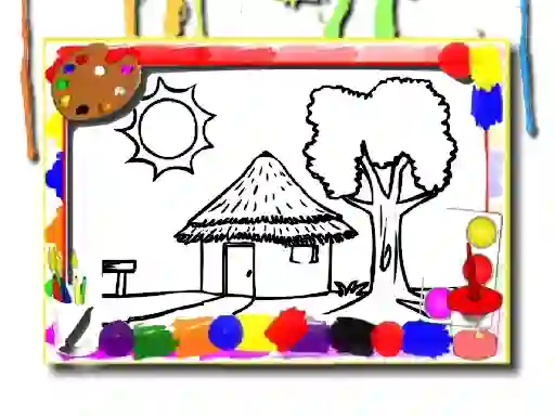 Back To School: House Coloring Book — безплатна онлайн игра