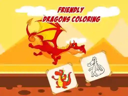 Friendly Dragons Coloring — безплатна онлайн игра