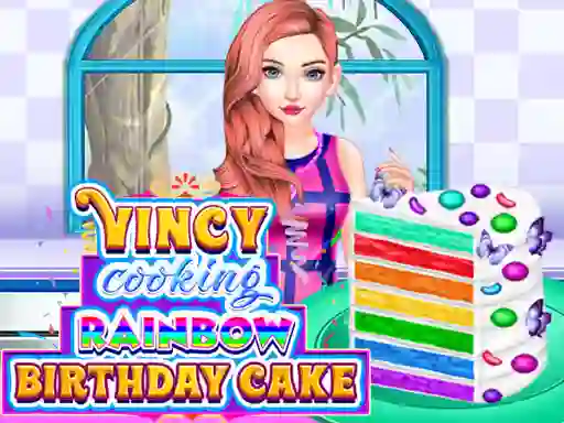 Vincy Cooking Rainbow Birthday Cake — безплатна онлайн игра