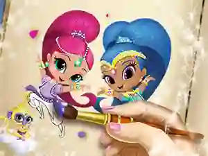 Shimmer And Shine Coloring Book — безплатна онлайн игра
