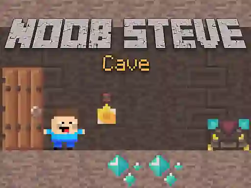 Noob Steve Cave — безплатна онлайн игра