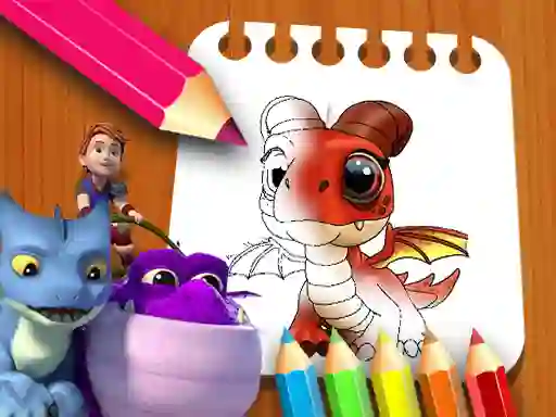 Dragon Rescue Riders Coloring Book — безплатна онлайн игра