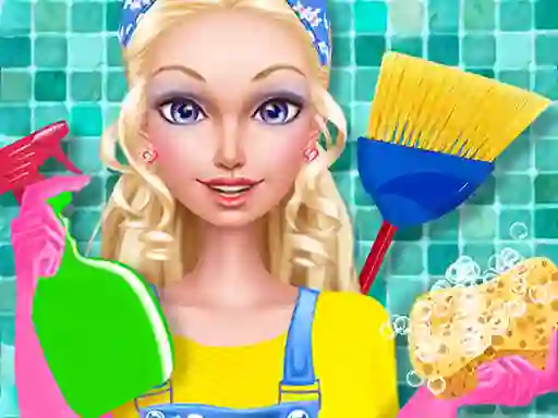 Fashion Doll House Cleaning — безплатна онлайн игра