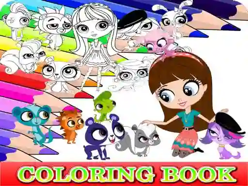 Coloring Book for Littlest Pet Shop — безплатна онлайн игра