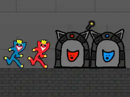 Red and Blue Stickman Huggy 2 — безплатна онлайн игра