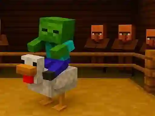 Chicken Jockey hidden lava chicken — безплатна онлайн игра