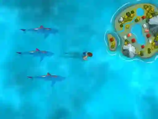 Survive the Sharks — безплатна онлайн игра