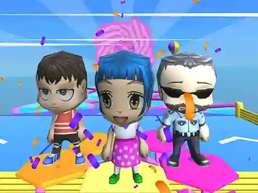 Fall Guys And Girls Chibi Race Knockdown Multiplay — безплатна онлайн игра