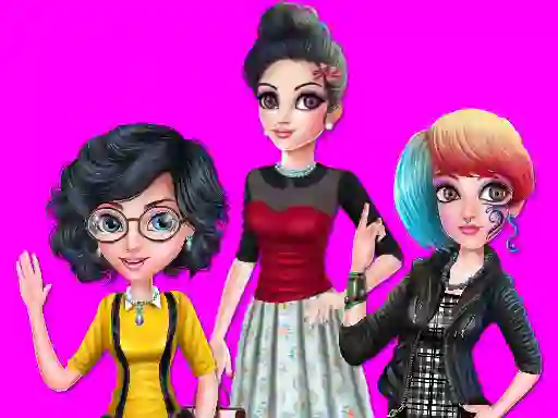 College Girl Squad Fashion Dressup — безплатна онлайн игра