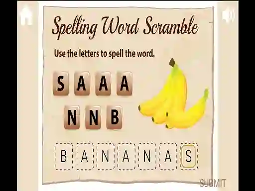 Spelling Word Scramble — безплатна онлайн игра