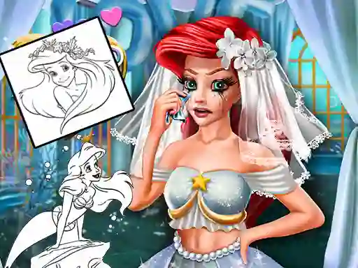 Coloring Book for Ariel Mermaid — безплатна онлайн игра