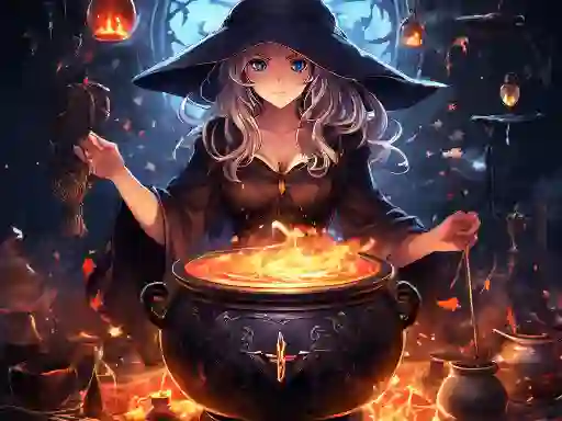 Anime girls Witchcraft — безплатна онлайн игра