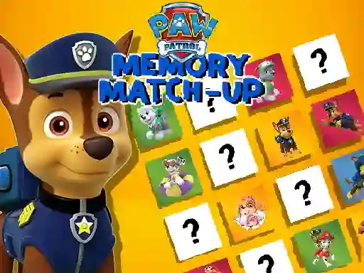 Paw Patrol Memory Match Up — безплатна онлайн игра