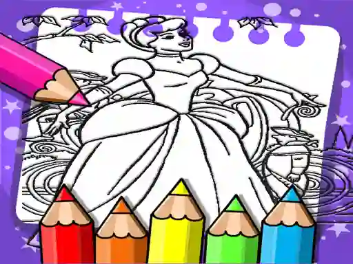 Cinderella Color Book — безплатна онлайн игра