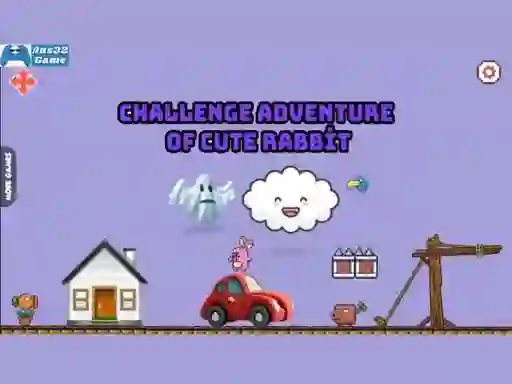 Challenge adventure of cute rabbit — безплатна онлайн игра