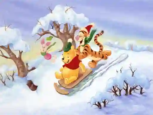 Winnie the Pooh Christmas Jigsaw Puzzle 2 — безплатна онлайн игра