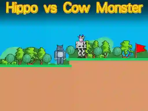 Hippo vs Cow Monster — безплатна онлайн игра