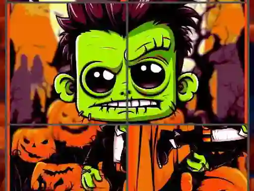 Franky & Vampire Halloween Puzzle — безплатна онлайн игра