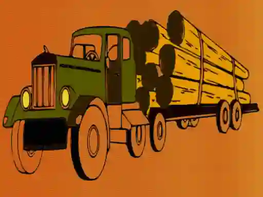 Logging Trucks Coloring — безплатна онлайн игра