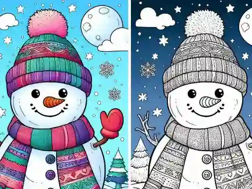 Coloring book Winter — безплатна онлайн игра