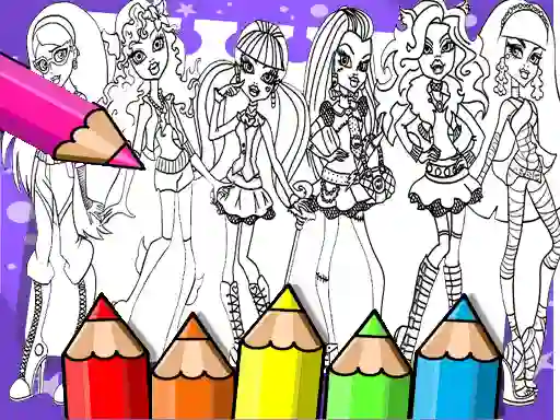 Monster High Coloring Book — безплатна онлайн игра
